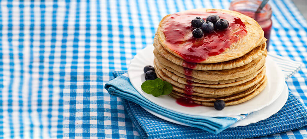 Pancakes fourrés à la confiture